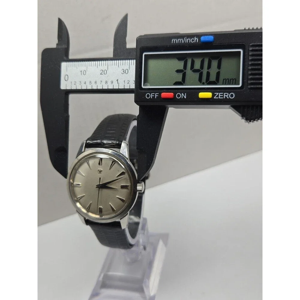 Vintage Girard Perregaux Mens Swiss Manual Wind Stainless Steel Dress Watch Runs